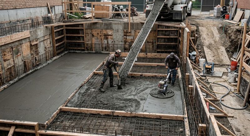Basement Concrete Installation in Grand Forks County, ND