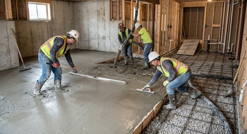 Basement Concrete Installation in Grand Forks, ND