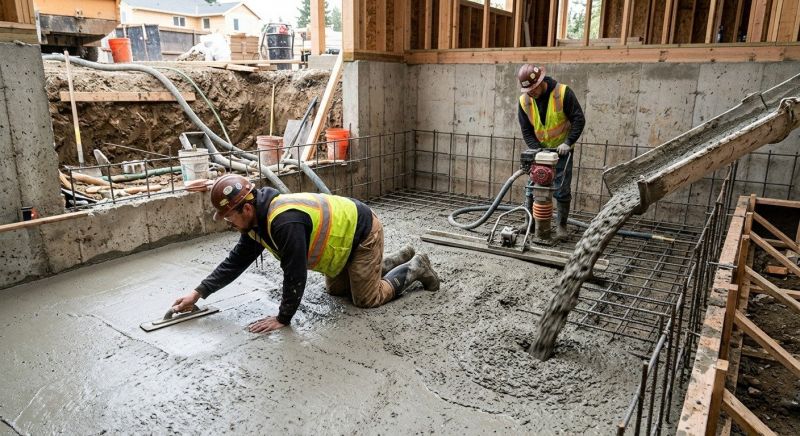 Basement Concrete Installation in Grand Forks, ND