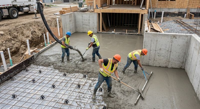 Basement Concrete Installation in Grand Forks, ND