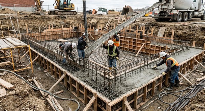 Basement Concrete Pouring in Grand Forks, ND