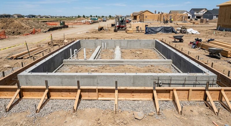 Cement Foundation Installation in Grand Forks, ND