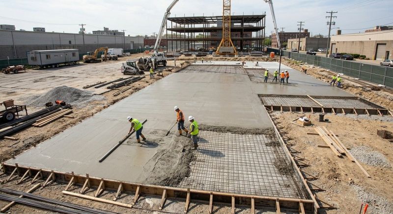 Commercial Slab Construction in Grand Forks County, ND