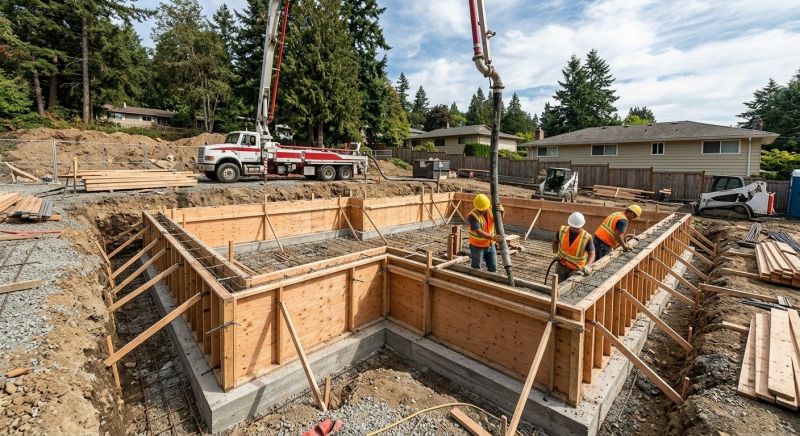Concrete Foundation Installation in Grand Forks Afb, ND
