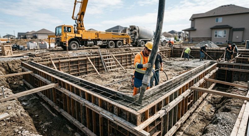 Foundation Pouring in Grand Forks, ND