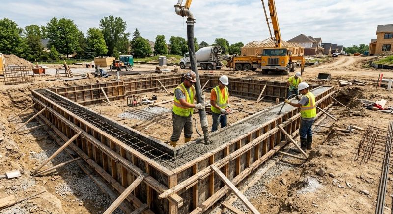 Foundation Wall Pouring in Grand Forks, ND