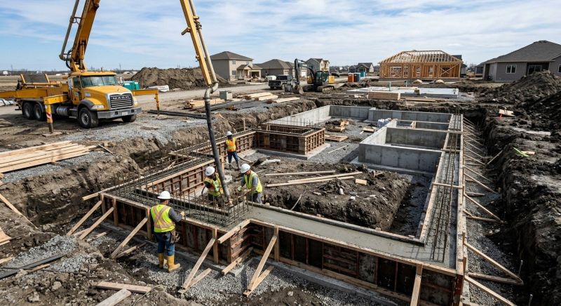 House Foundation Installation in Grand Forks, ND