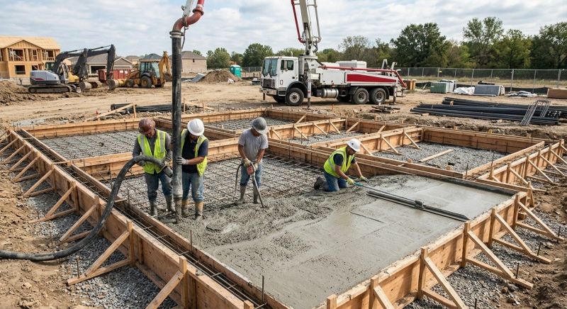 Concrete Foundation Pouring